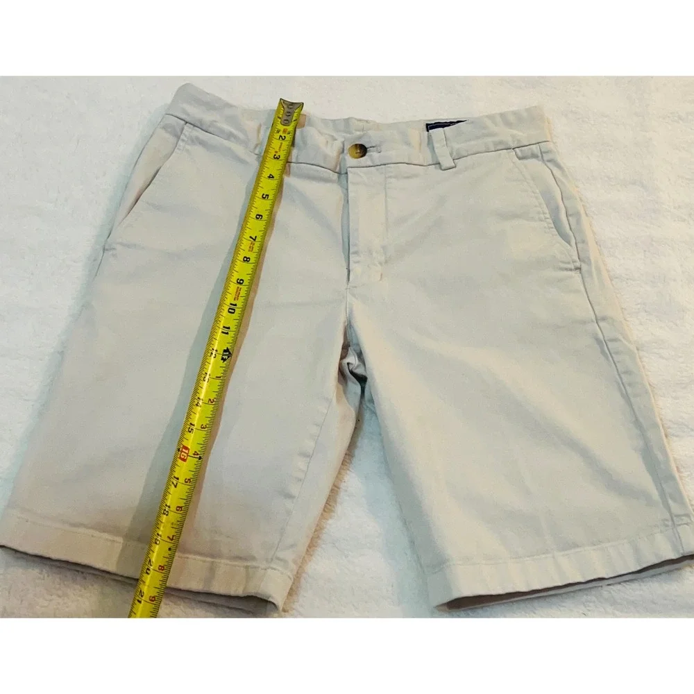 Vineyard Vines Mens 30 Breaker Shorts Khaki Tan Chino Cotton Stretch Flat Front